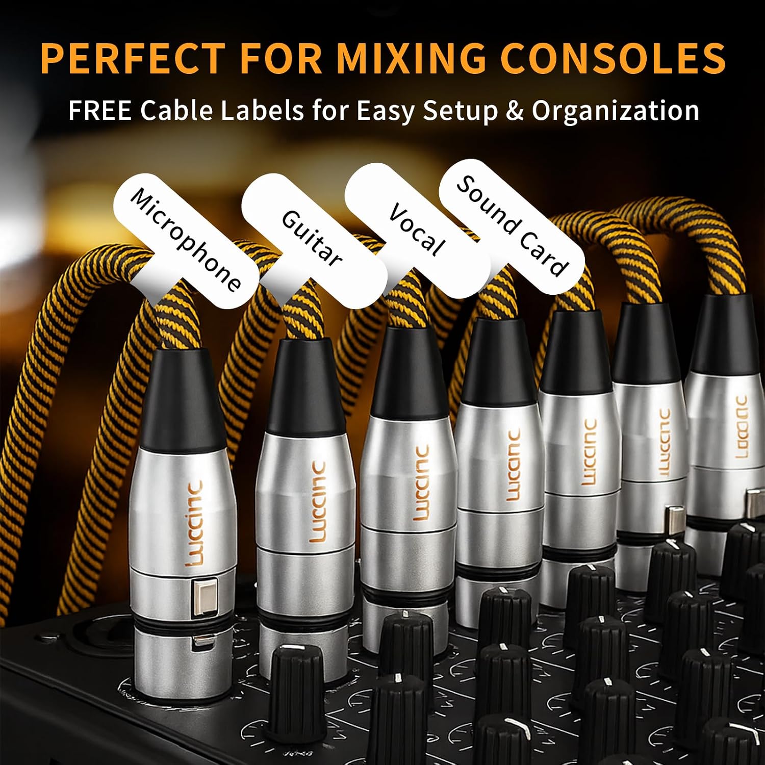 10Ft XLR Cables 6 Pack, Durable Nylon Braided Male to Female Microphone Cable,Cord for Recording Mixer Amplifie Speaker, OFC Shielded and Balanced XLR