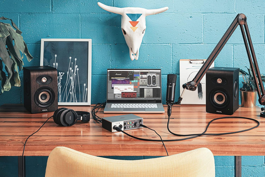 Universal Audio Volt 2 USB Audio Interface | 2X2 USB-C Interface with 610 Tube Emulation and MIDI for Musicians, Podcasters and Streamers