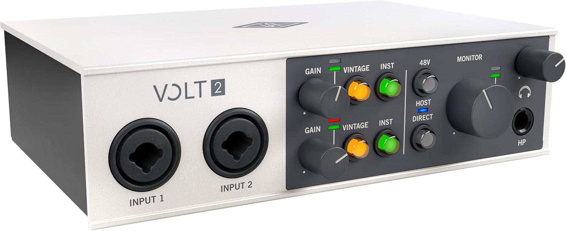 Universal Audio Volt 2 USB Audio Interface | 2X2 USB-C Interface with 610 Tube Emulation and MIDI for Musicians, Podcasters and Streamers